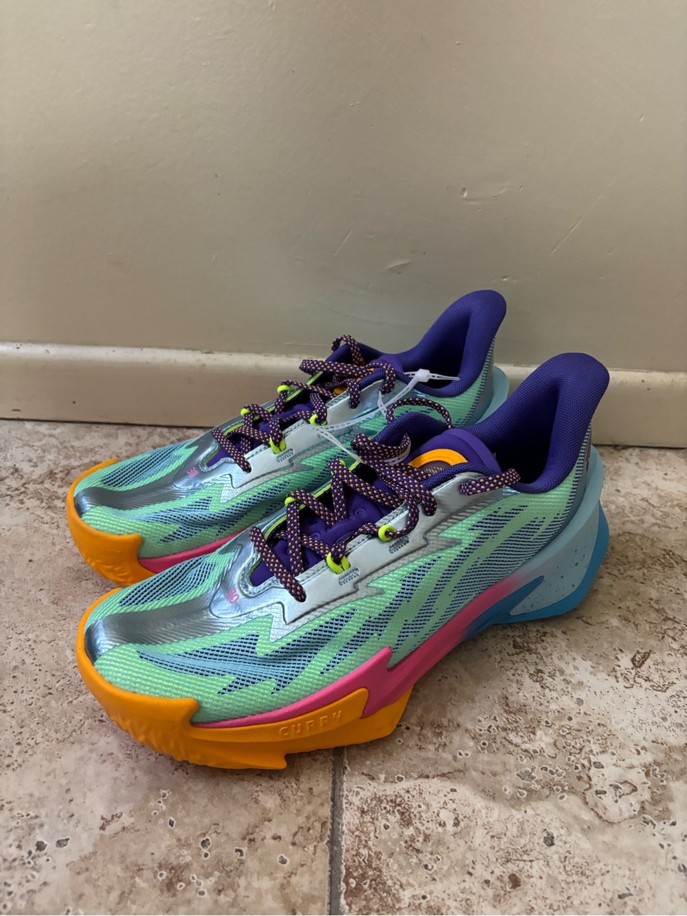 Under Armour Curry Series 7 Cotton Candy Blue Pink 3027983-465 Men’s Size 15